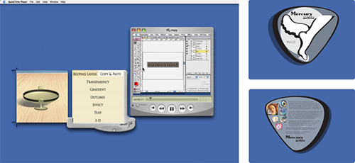 Screen shot and packaging of Mercury Interactive disk